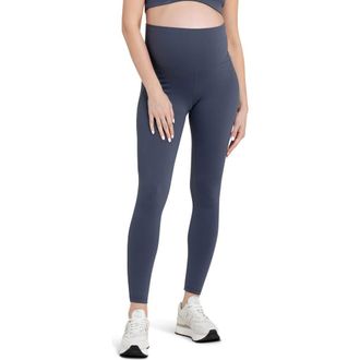 Ripe Tempo Stretch Nylon Pocket Maternity Leggings in Blue Steel at Nordstrom, Size Small