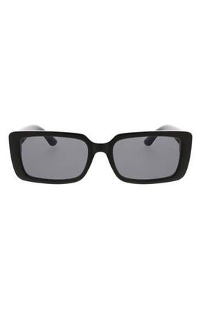 BCBGeneration 54mm Rectangular Sunglasses in Shiny Black at Nordstrom Rack