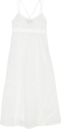 Ermanno Scervino Flower-embroidered Midi Dress
