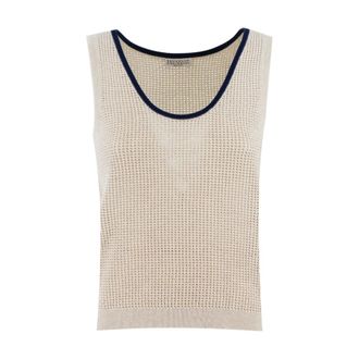 Brunello Cucinelli Dames, Tops, Beige, Maat: S