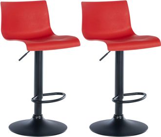 Clp Clp - Set De 2 Taburetes De Bar Branford Rojo Pl&aacute;stico