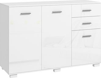 HOMCOM Modern Sideboard Kitchen Storage Cabinet with 2 Drawers and Shelves | TJ Hughes