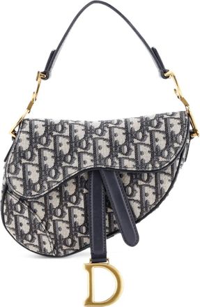 Dior Saddle Handbag Oblique Canvas Mini shoulder bag - Blauw