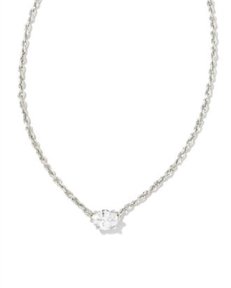 Kendra Scott Womens Cailin Pendant Necklace In White Cz