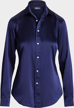 Polo Ralph Lauren Button-Down Silk Charmeuse Shirt