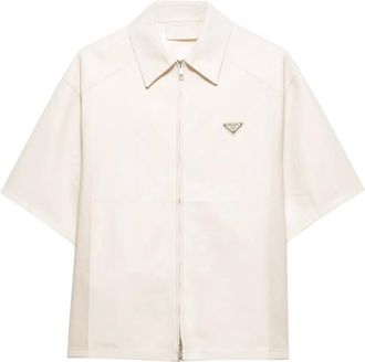 Prada Camicia in pelle - Bianco
