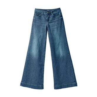 Versace Jeans Couture Wide Jeans, female, Blue, Size: W28 Pantalone Stella Denim