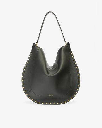 Isabel Marant Oskan Hobo Soft Grained Leather Bag - Black - Isabel Marant