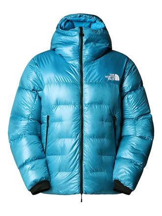 The North Face logo-detail hooded-neckline down coat - Blue