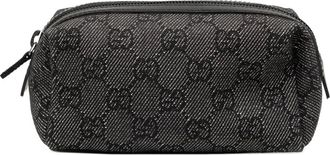 Gucci Pre-owned Mini Bags, female, Gray, Size: ONE SIZE Pre-owned Cosmetic Pouch