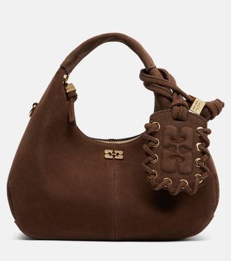 Ganni Suede top-handle bag