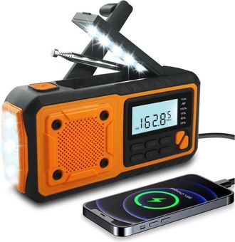 OEM Radio De Emergencia De &Uacute;ltima Generaci&oacute;n 2023, Radio Solar Con Manivela Y Bater&iacute;a Externa De 4000 Mah, Radio Meteorol&oacute;gica Port&aacute;til Am/fm/wb/noat, Rad