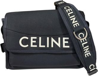 Celine Black Nylon Messenger Bag Shoulder Bag (Pre-Owned)
