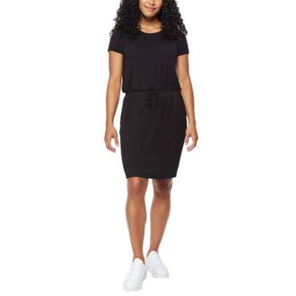 32 Degrees Soft Lux Crew Neck Dress In Black
