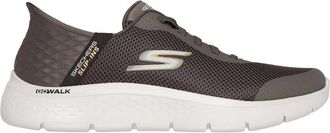 Skechers Heren Go Walk Hands Up Slip-on Trainers (Bruin)