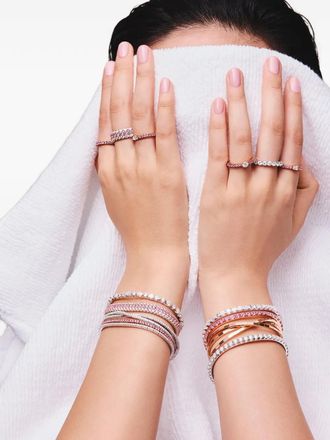 Roberto Demeglio 18kt ros&eacute;gouden ring met saffier en diamant - Roze