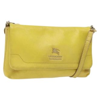 Burberry Pre-owned Cross Body Bags, female, Yellow, Size: ONE SIZE Pre-owned Leather Shoulder Bag