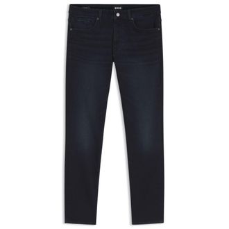 BOSS Delaware slim-fit jeans in knitted indigo stretch denim
