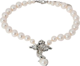 Vivienne Westwood Putti Grote Parelsnoer Ketting - Dames - Kettingen - Wit - ONE Size - Accessoires