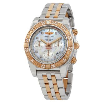 Breitling Pre-owned Breitling Chronomat 41 Mother Of Pearl Dial Two-tone Steel Mens Watch CB0140AA/A723TT