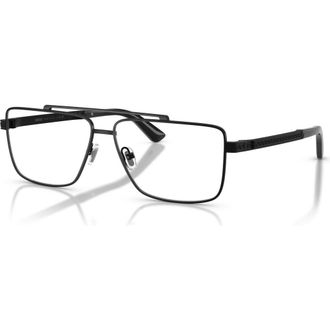 Versace 58mm Rectangle optical glasses in Black at Nordstrom