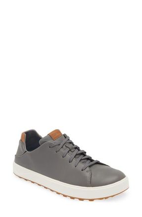 Olukai WaiAlae Waterproof Leather Golf Shoe in Stone/Stone at Nordstrom, Size 11.5