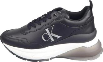 Calvin Klein Sportieve Wedge Sneakers - Dames - Sneakers - Zwart - 39 EU - Leer - Schoenen