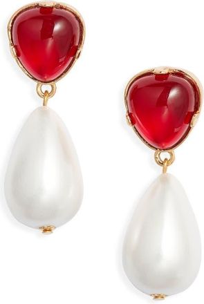 Kenneth Jay Lane Faux Pearl Drop Earrings in Gold at Nordstrom
