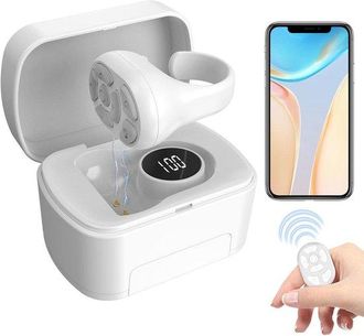 OEM Mando Distancia Bluetooth Anillo: Desplazarse Tiktok Pasar P&aacute;ginas Libros Electr&oacute;nicos, Estuche Carga Lcd, Inal&aacute;mbrico, Universal, Color Blanco