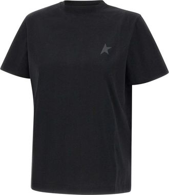 Golden Goose Zwarte sterlogo T-shirt Itali&euml; - Dames - T-shirts - Zwart - M - Katoen - Tops