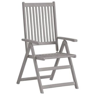 Berkfield Home Durable 5 Piece Garden Dining Set Solid Acacia Wood Grey