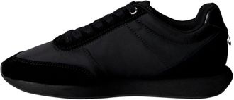 Calvin Klein Womens Retro Runner ESS Mix MAT YW0YW01990 Low Top, Black (Triple Black), 6.5