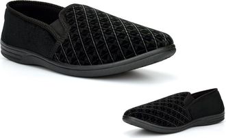 Generic Mens Carpet Slippers Size 6 Boys Slippers Size 14 Slip On Slipper Mens Extra Large Slipper Extra Large Sizes Slip On Sizes 6-16 Black 10 UK