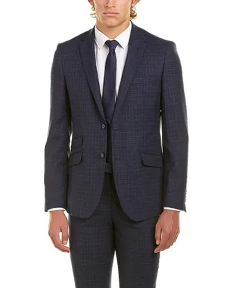 English Laundry 2Pc Wool Suit With Flat Pant