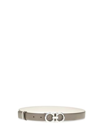 Ferragamo Taupe Solid Reversible Belt