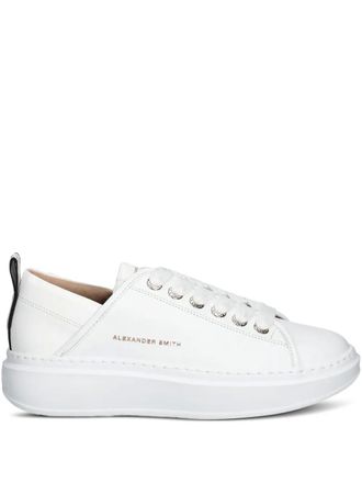 Alexander Smith lace-up platform sneakers - White