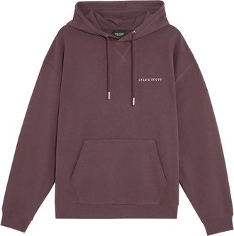 Lyle & Scott Hoodies & sweatvesten, Heren, Paars, S, Mid Layers Script Brushback Pullover Hoodie