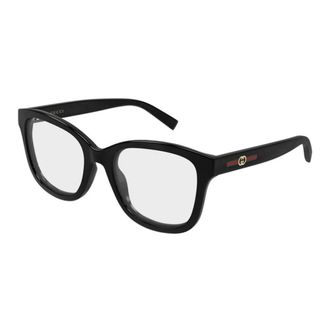Gucci Square Cat-eye Frame - female - Gucci - Glasses - Black - 53 MM - Accessories
