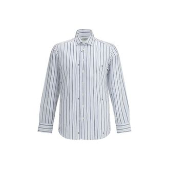 Etro White Cotton Pattern Mens Shirt