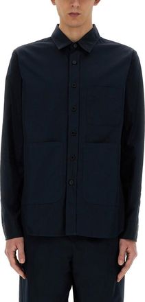 Aspesi Navy Blue Solid Shirt
