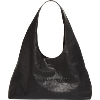 Alexander Wang Medium Pike Leather Hobo Bag in Black at Nordstrom