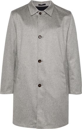 Kired Peak coat - men - Cashmere/Polyester - 56 - Grey