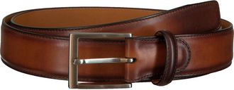 Magnanni Bruine Leren Riem met Metalen Gesp - Heren - Riemen - Bruin - 95 CM - Leer - Accessoires