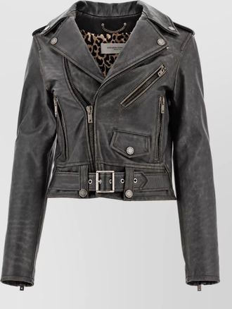 Golden Goose leather biker jacket