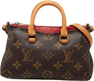 Louis Vuitton Pre-owned Monogram Nano Pallas mini bag - Dames - Vintage Mini Tas - Bruin - ONE Size - Leer - Vintage