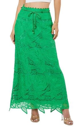 Ciebon Lori Lace Midi Skirt in Green at Nordstrom, Size X-Small