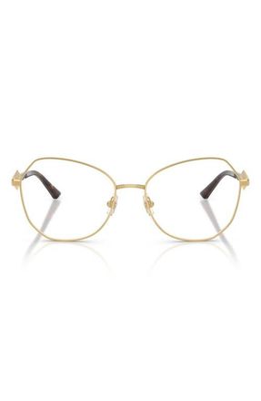 Jimmy Choo London 55mm Round Optical Glasses in Gold /Demo Lens at Nordstrom