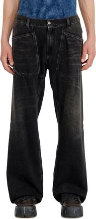 Diesel Relaxed Jeans Regular Waist D-Zeta - Jeans - Man - Black