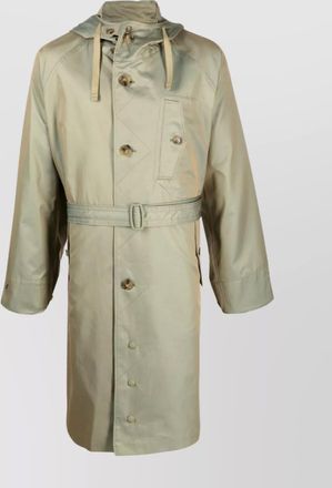 Baracuta waist belt hooded parka with side pockets