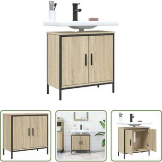 vidaXL vidaXL Armadio da bagno - Mobile Lavabo Bagno Rovere Sonoma 60x30x60 cm Legno Multistrato